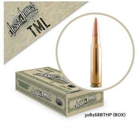 308 Marlin 168 Grain Hollow Point Boat Tail 20 Rounds Jesse James Ammunition