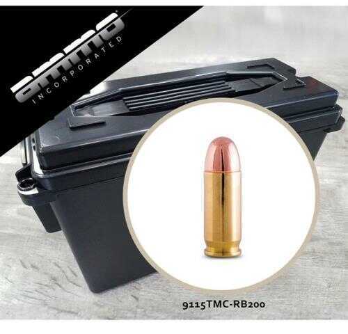 9mm Luger 115 Grain Full Metal Jacket 200 Rounds Cascade Ammunition