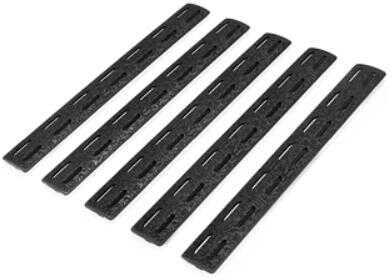 Rail Panel Kit 5-Pack M-LOK Rubber Black 5.5''