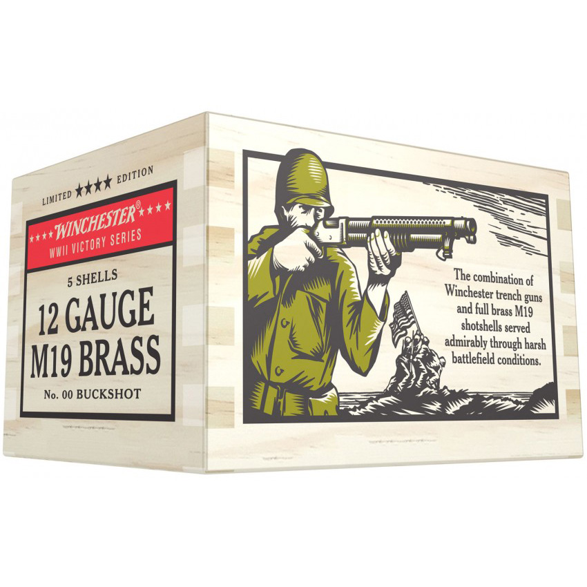 12 Gauge 2-3/4" Lead 00 Buck  9 Pellet 5 Rounds Winchester Shotgun Ammunition