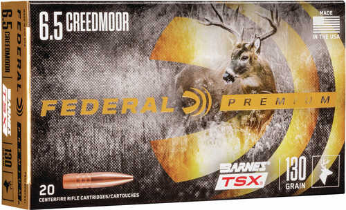 6.5 Creedmoor 130 Grain TSX 20 Rounds Federal Ammunition