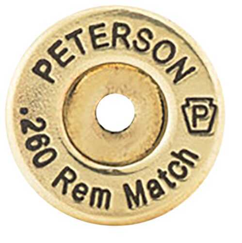Peterson LRP(Large Rifle Primer) Unprimed Brass 260 Rem - 50/ct