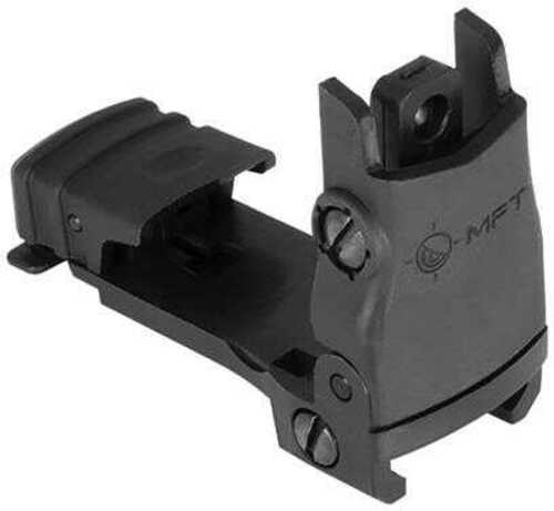 Mission First Tactical Back Up Polymer Flip Up Rear Sight Fits Picatinny with Windage Adjustment Black Finish BUPSWR