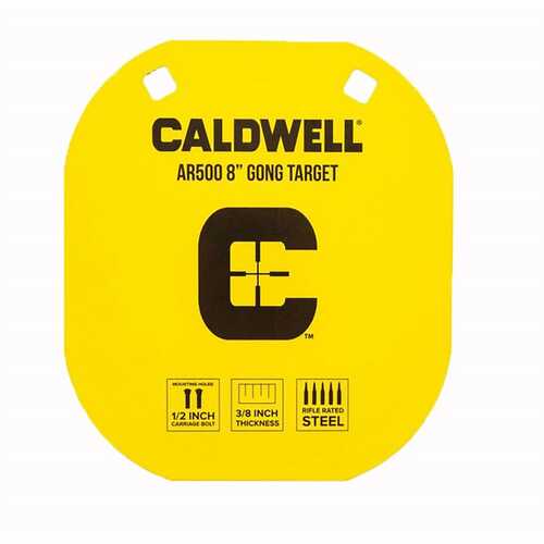 Caldwell AR500 Gong Target 8" Steel Yellow 1116703