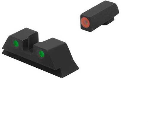 Meprolight Hyper Bight Sights for Glock 17/19/22 Orange /Green Steel