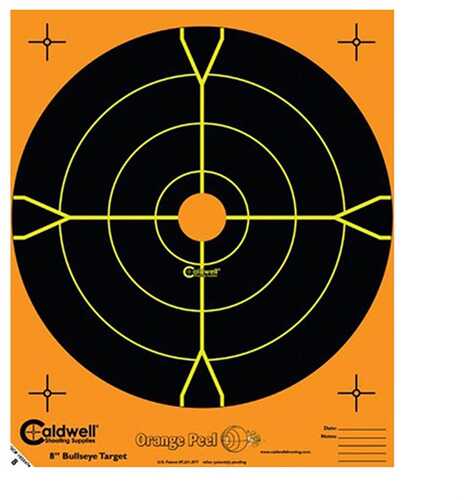 8 Orange Peel Bullseye Target 25 Pack-img-0