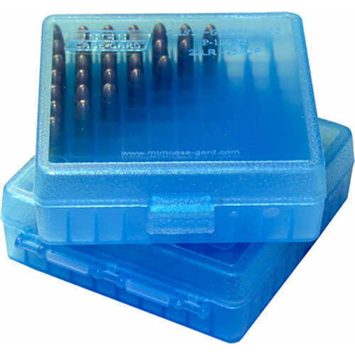 MTM Ammo Box .22LR 100-ROUNDS Clear Blue-img-0