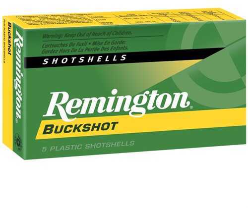 12 Gauge 2-3/4" Lead 000 Buck  8 Pellets 5 Rounds Remington Shotgun Ammunition