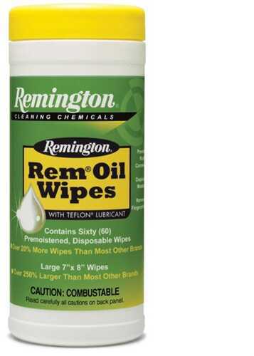 Remington Oil Pop Up Wipes 60 Saturated With - Large: 7"X 8" Cleans Dirt & Grime While displacing