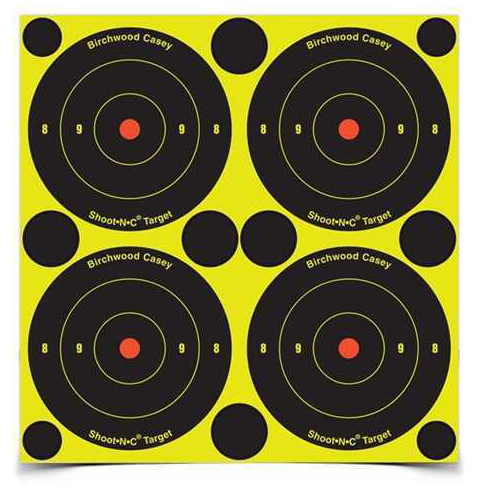 Birchwood Casey 34315 Shoot-N-C Self-Adhesive Paper 3" Bullseye Black 12 Pack