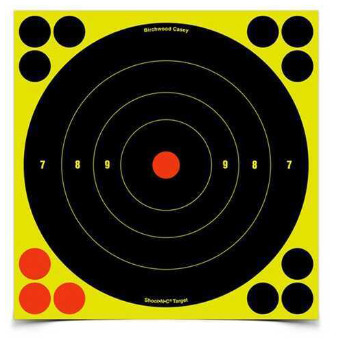 Birchwood Casey Shoot-N-C TQ4-6 Target 8" Round Bullseye 6/Pack 34805-6
