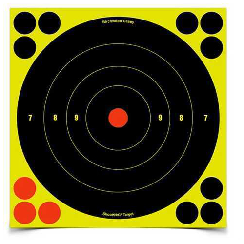 Birchwood Casey 34825 Shoot-N-C Self-Adhesive Paper 8" Bullseye Black 30 Pack