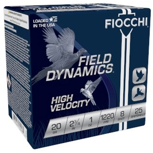 Fiocchi 20Ga 2.75" 1220Fps 1Oz #8 25Rd 10Bx/Cs