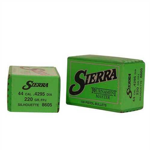 Sierra 44 Caliber 220 Grains FPJ Match Per 100