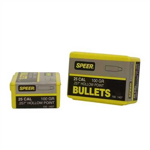 Speer 257 Caliber 100 Grain Hollow Point Bullet 100/Box Md: 1407