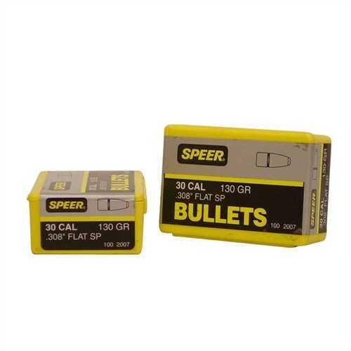 Speer Bullet 30 Caliber 130 Grains FN SP .308" 100/Box