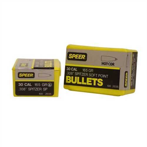 Speer 30 Caliber 165 Grain Spitzer 100/Box Md: 2035 Bullets