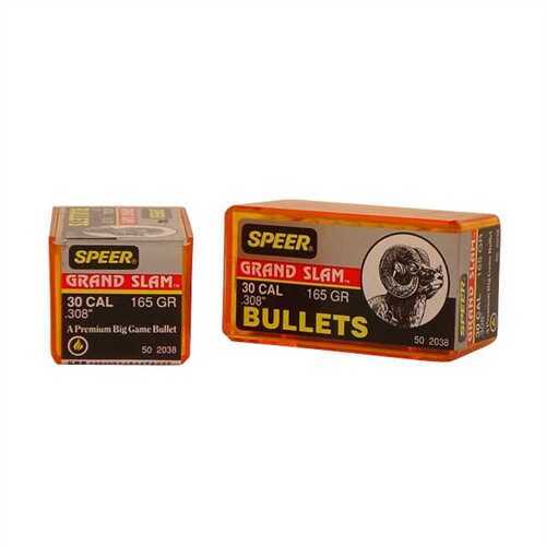 Speer Bullet 30 Caliber 165 Grains Grand Slam .308" 50/Box