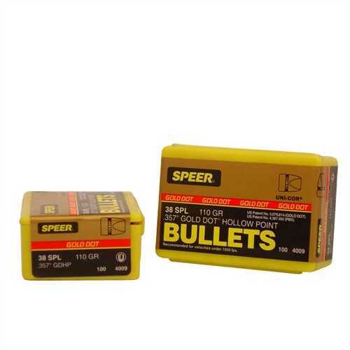 Speer Bullet 38 Caliber 357 100 Grains GDHP