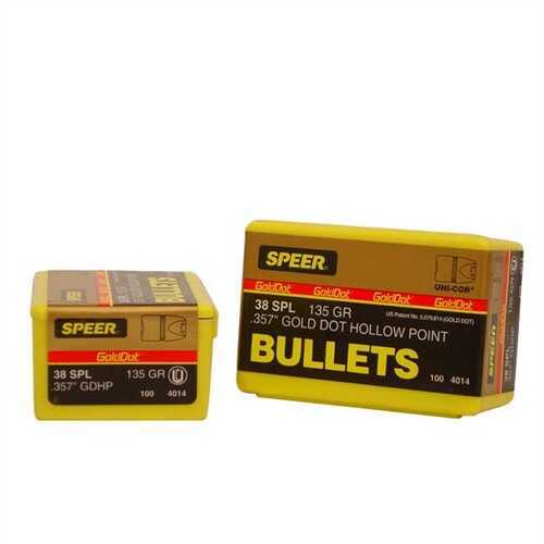 Speer Bullet 38 Caliber 357 135 Grains GDHP Short Barrel