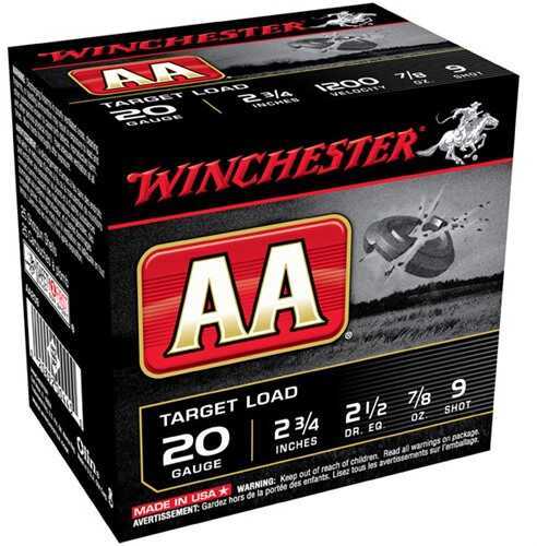 20 Gauge 2-3/4" Lead #9  7/8 oz 25 Rounds Winchester Shotgun Ammunition