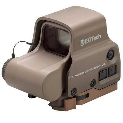 EOTech Side Button Night Vision Compatible Sight 65 MOA Ring And Two 1 MOA Dots Tan Cr123 Lithium Battery Quick Disconne