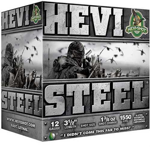 12 Gauge 3-1/2" Hevi Steel #3  1-1/5 oz 25 Rounds Hevi-Shot Shotgun Ammunition