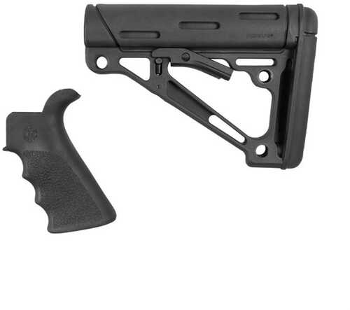 AR-15 Finger Groove Grip W/Collapsible Commercial Buttstock