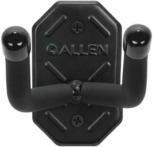 Allen Defender Double Hooks With Metal Mounting Plate Black