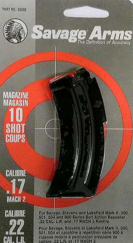 Savage Arms Mark II Series .22 LR / .17 Mach 2 Magazine Blued Steel 10/Rd