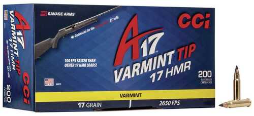 CCI A17 Varmint Tip Rimfire Ammunition .17 HMR 17-img-0