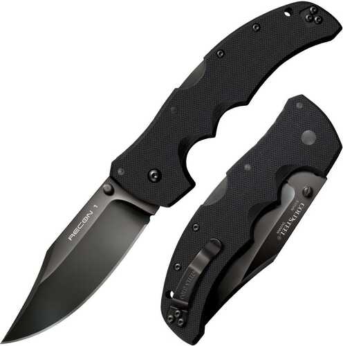 Cold Steel Recon 1 Clip Point Lockback Knife - 4" Blade G-10 Black