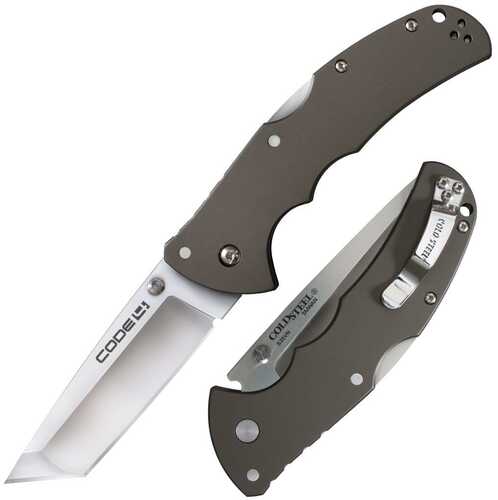 Cold Steel Code-4 Tanto Lockback Knife - 3-1/2" Blade Satin