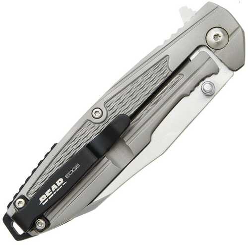 Bear & Son Frame Lock Folding Knife 3-1/4" Reverse Tanto Blade Grey