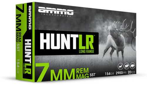 Ammo Inc. Hunt LR SST Rifle Ammunition 7mm Rem Mag 154Gr PT 2900 Fps 20/ct