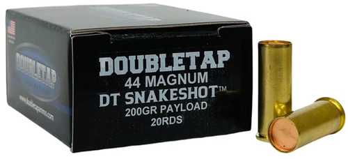 Double Tap DT Snake Shot Handgun Ammunition .44 Mag 200Gr #9 Shot 1000 Fps 20/ct
