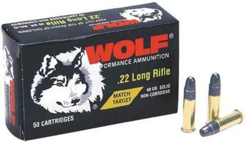 Wolf Match Target Rimfire Ammunition .22 LR 40 Gr-img-0