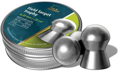 H&N Field Target Trophy Lead Pellets .25 Cal. 20.06 Grain 200 Count