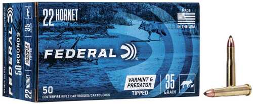 Federal American Eagle Varmint & Predator Rifle Ammunition .22 Hornet 35 Gr Vtip 3000 Fps 50/ct