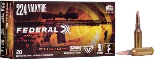 Federal Fusion Rifle Ammunition .224 Valkyrie 90 Gr SP 2700 20/ct