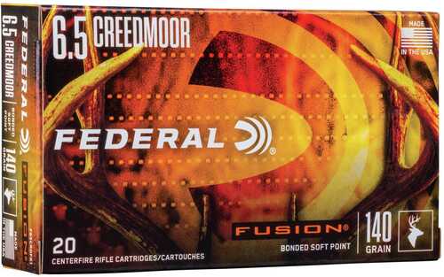 Federal Fusion Rifle Ammunition 6.5 Creedmoor 140 Gr BTSP