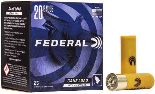 Federal Game-Shok Upland - Heavy Field Load 20Ga 2-3/4" 1Oz. #8-Shot 25/Box