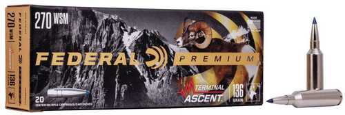 Federal Terminal Ascent Rifle Ammuntion .270 WSM 136 Gr 3240 Fps 20/ct