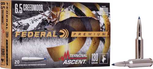 Federal Terminal Ascent Rifle Ammuntion 6.5 Creedmoor 130 Gr 2800 Fps 20/ct