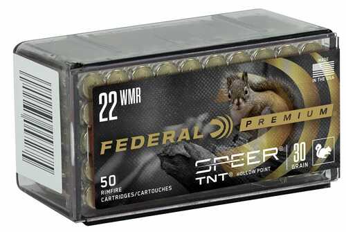Federal Varmint & Predator Speer TNT Rimfire Ammunition .22 WMR 30 Gr JHP 50/Box