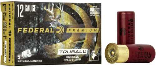 Federal Premium Vital-Shok Truball Rifled Slug 12 Ga 2 3/4" Oz 1300 Fps - 5/Box
