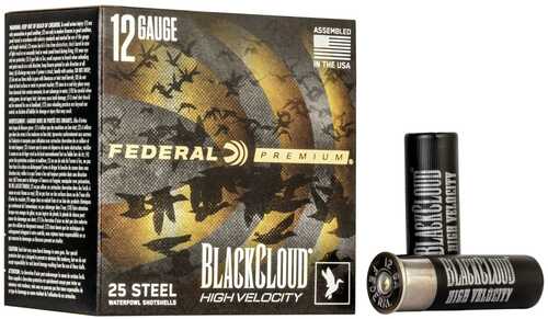 Federal Black Cloud FS Steel High Velocity Shotshells 12Ga. 3" 1-1/8Oz #BB 1635 Fps 25/ct