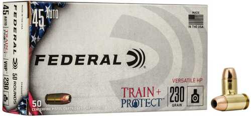 Federal Train+Protect Handgun Ammunition .45 ACP 230 Gr VHP 50/ct