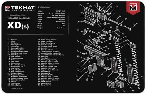 TekMat 11x17 Gun Cleaning Mat- Springfield Armory XD-S