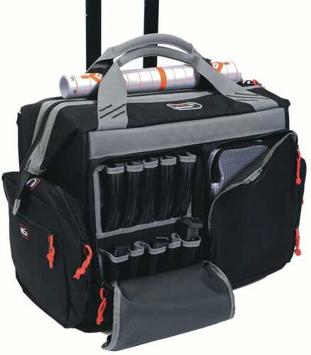 G-Outdoors Rolling Range Bag- With Telescoping Handle-Black